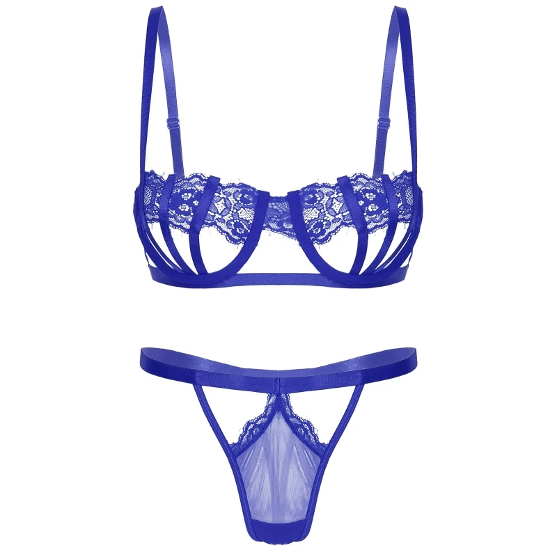 High Quality Womens Hollow Out Lace Sexy Lingerie Set Push Up Underwire ...