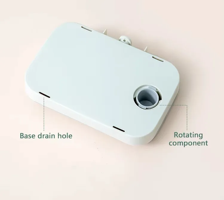 Eco Friendly Bathroom Double Layer Self-Draining Plastic Soap Dish Holder Wall Mounted Soap Box manufacture