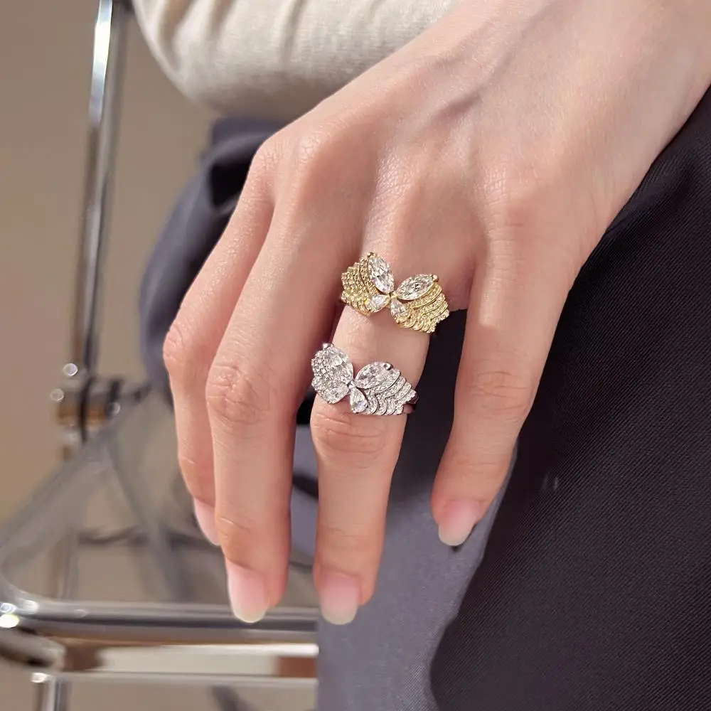 KAKODIY 925 Sterling Silver High-end Boutique Jewelry for Women Ring Wedding Engagement Promise Butterfly Ring detail 5