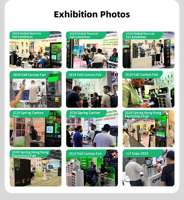 2025 New Product 8-16 Slots Stackable Power Bank Shared POS Rental Station with Touch Screen Mobile with Light Box
