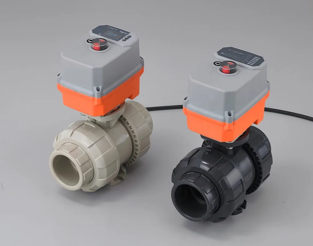 220V Actuator Electric Ball Valve, Iron Construction Water, Gas, Acid Oil Control, 2 Closing Components