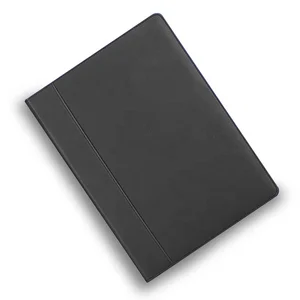 Wholesale Custom High Quality PU Leather A4 Presentation Folder Zipped Planner Journal File Calculator Document Bag for