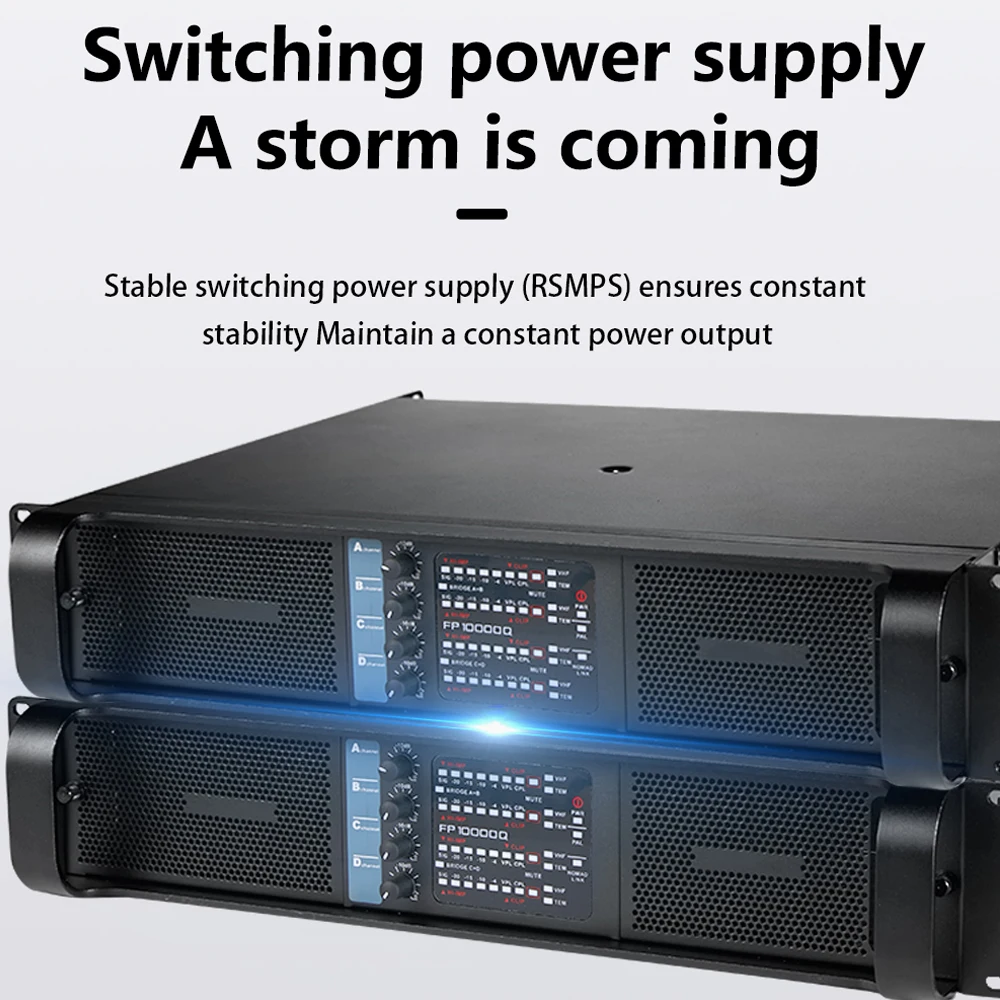 FP10000Q Class TD 4 Channels 10000 Watts Switching Power Amplifier Outdoor Audio 10000 Watt  Professional Subwoofer Amplifier