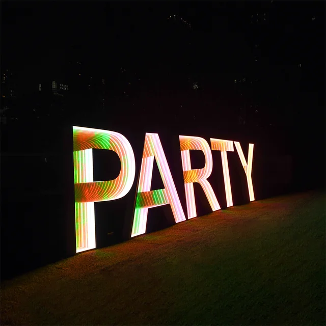 light up birthday party neon infinity mirror numbers lighting for wedding event decoration