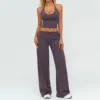 tank top+pants-eggplant purple