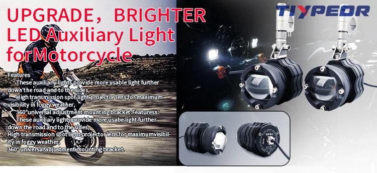 TIYPEOR Upgrade Brighter LED Headlight for Motorcycle 72W 6800lm Canbus Front High/Low Beam Auxiliary Fog Light Driving Lamp manufacture