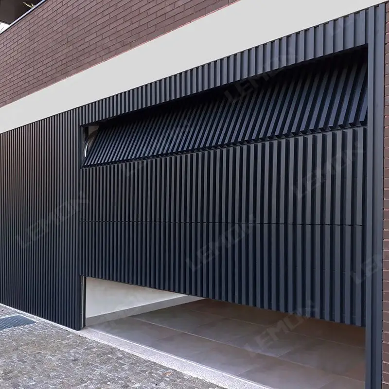 Australian Hurricane Impact Overhead Residential Modern Luxury Wooden Look Batten Garage Doors for Homes