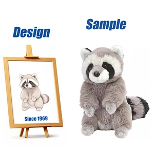 Shengye OEM ODM Plush Factory Custom Soft Wild Animal Plushies Toy Cute Stuffed Animals Toys Racoon Plush Toy for Kids Gifts