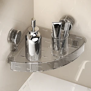 Plastic Triangle Commodity Shelf Standing Bathroom Rack  for Living Room Bathroom Use OEM ODM Design