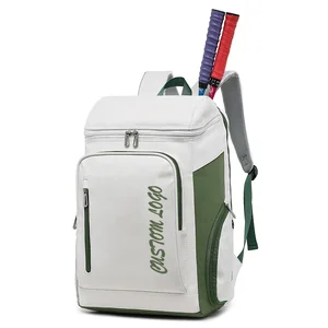 Custom Pu Tennis Badminton Palde Sports Racket Bag with Shoe Compartment Pickleball Padel Racket Bags Gym Bag Sports Backpack
