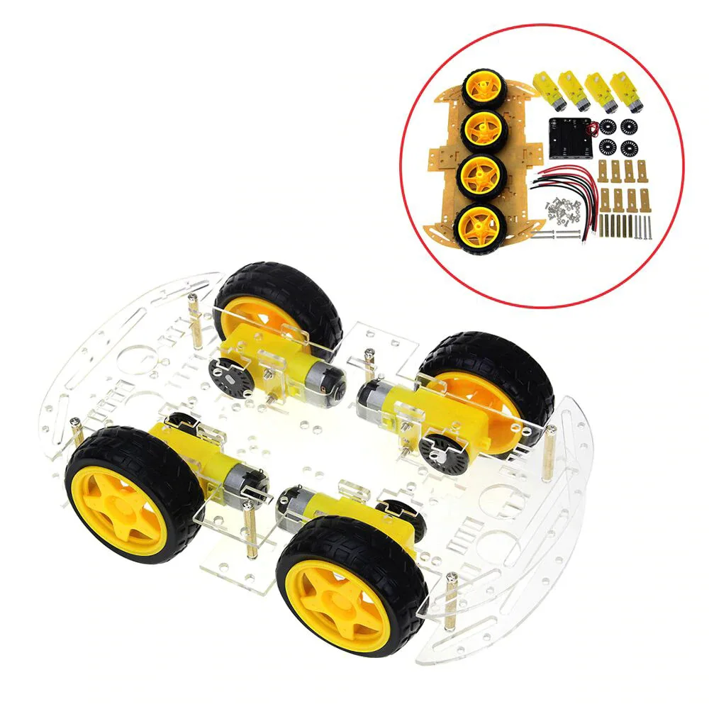 1set 4WD smart robot car chassis kits with Speed Encoder for arduino In US 