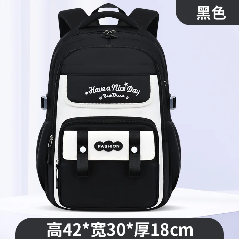 Three-piece Nylon Polyester 36-56L Female Student Schoolbag Air Cushion Strap Night Safe aperçu 6