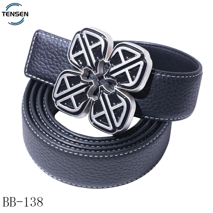Rhinestone black decorative hand crafted leather belt FCKJXSPYXSM Rivets Leather Belts Fashion Studded Rhinestone  main image 2