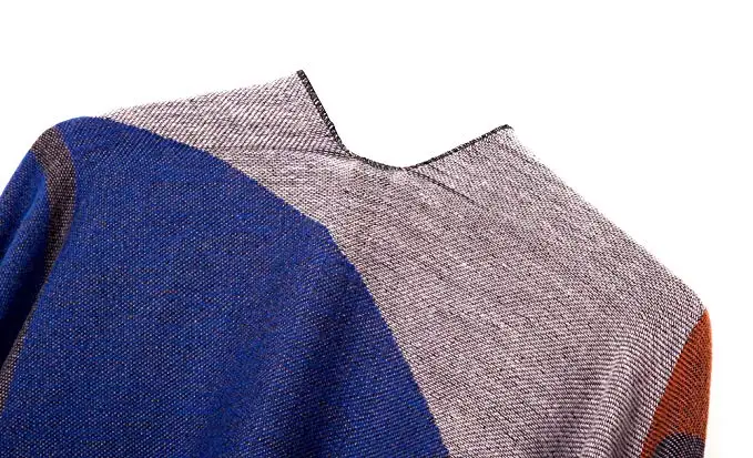 Durable Using Low Price Women and Ladies Wool Cashmere Poncho Knit Blanket Pattern Winter Cape Shawl Poncho for Women