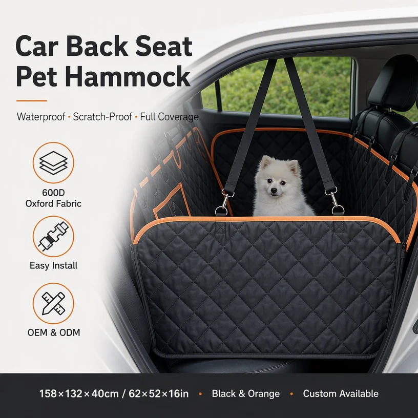 Waterproof Car Pet Hammock Rear Seat — Product details 3