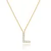 Collana con zirconi lettera L T144712