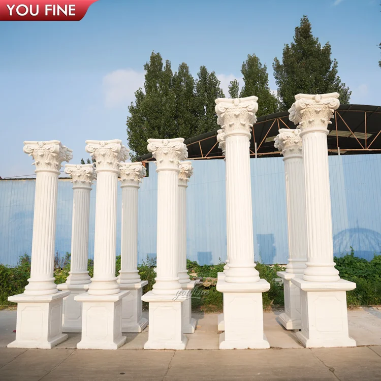 Different Types White Marble Building Design Pillar for Sale