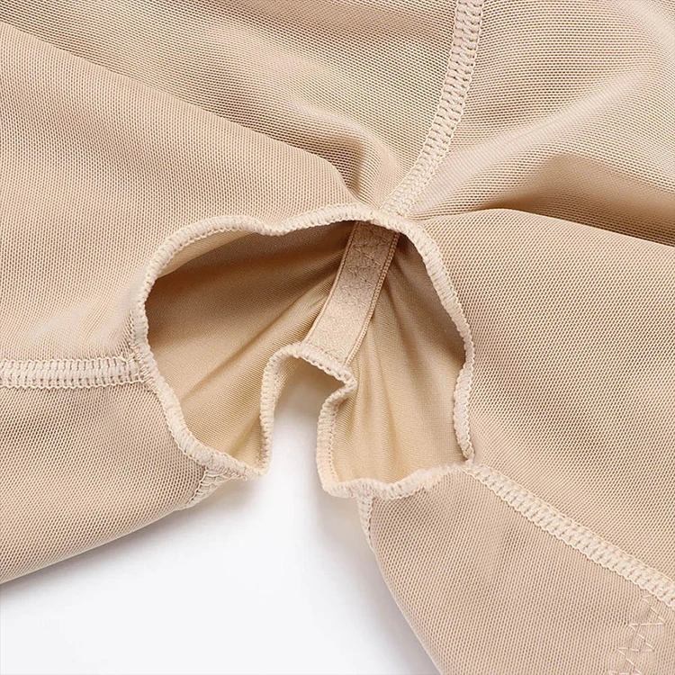 HEXIN Short Sleeve Push up Chest High Waist Girdle 3 Layers Spandex Body Shaper Slimming Tummy Control Shapewear