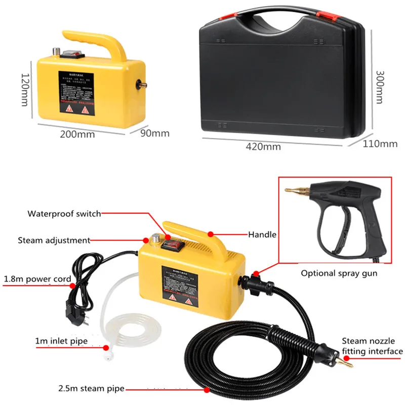 Пароочиститель высокой температуры для капота кондиционера мобильного автомобиля очистка насосная стерилизация дезинфектор