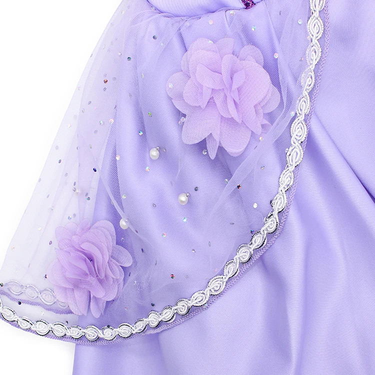 open lace back dress Flower Girls Dresses New Princess Sofia The First Costume Dresses for Cosplay Party Holiday Wedding main image 1