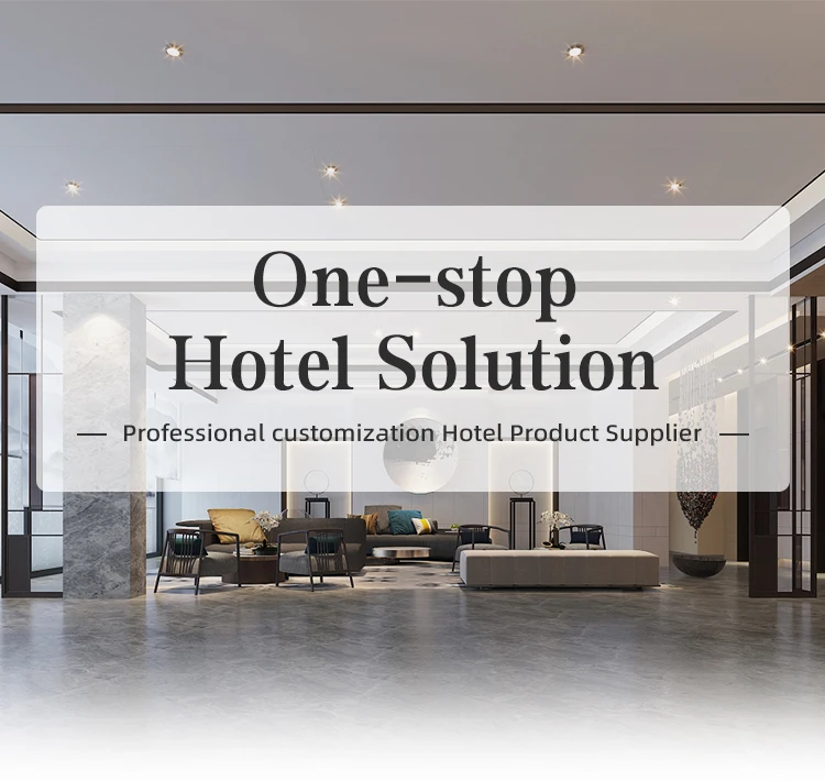 Modern Design Hotel Room Furniture Set King Size Bed Wooden Headboard