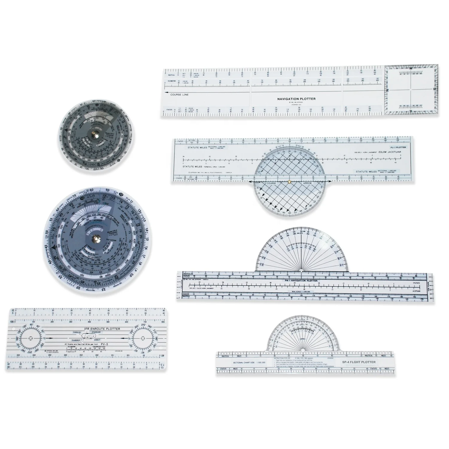 Training Plotter Circular Flight Computer - Aviation Plotter Training Tool