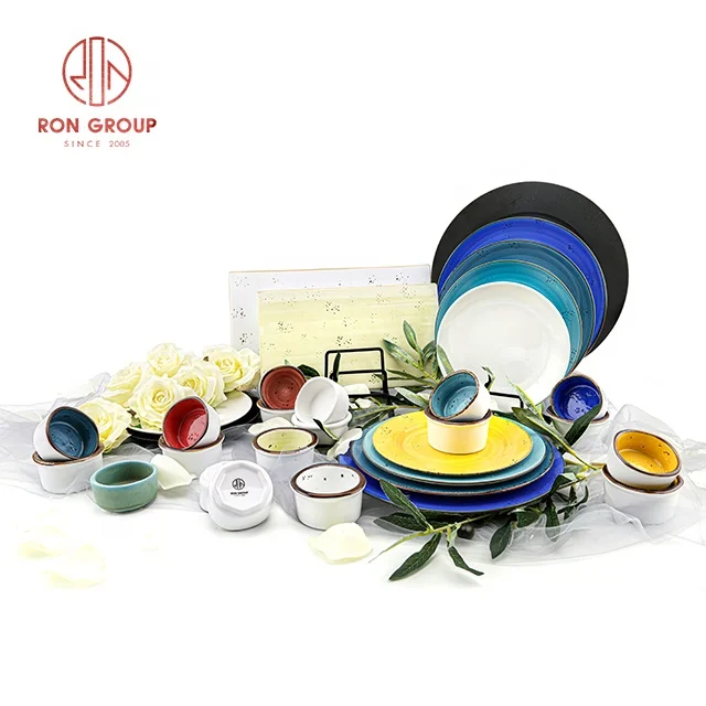 Juego de vajilla irrompible para restaurante de comida rápida