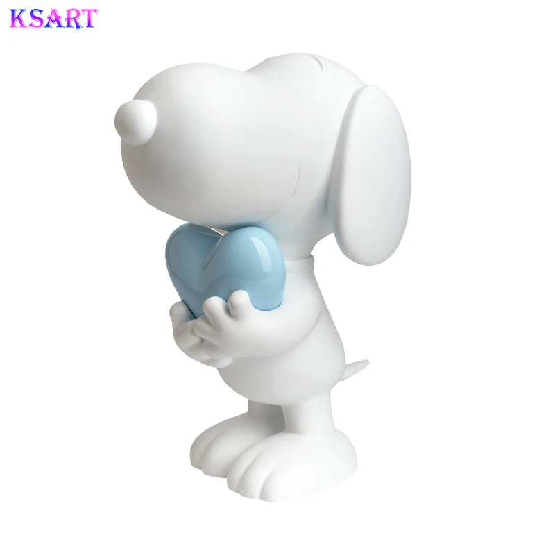 Customizable Modern Design Cartoon Resin Sculpture Snoopy Doll Life-size Fiberglass Dog Sculpture Creative Cartoon Anime Theme