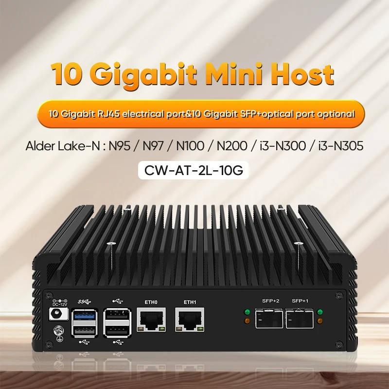 Topton I3 Mini PC Home Server - 2x10G LAN & 2.5G NVMe Storage