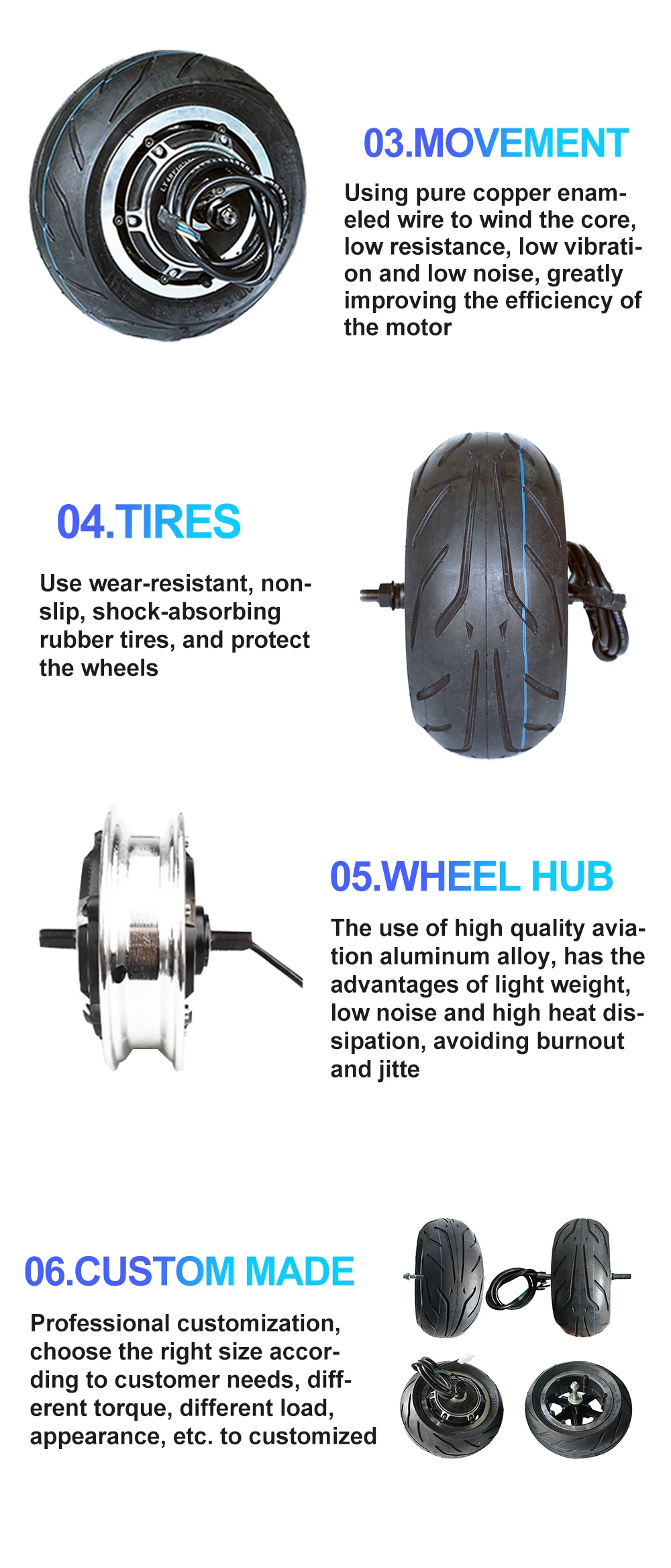 10 Inch Hub Motor 48v 1500w 3000w Electric Motorcycle Engine Buggy Gearless Electric Bike Kit