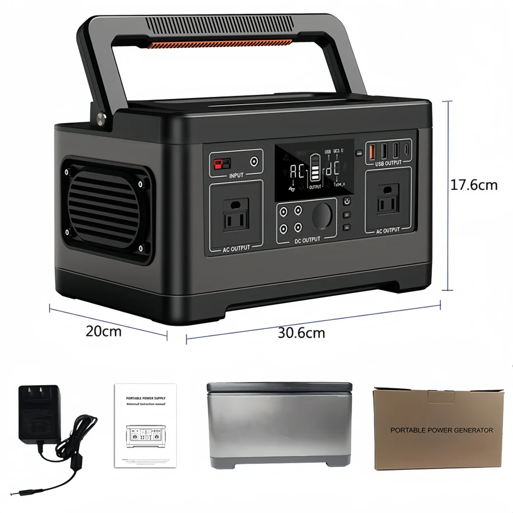 500W 520Wh 140400mAh 140.4Ah Portable Solar Power Station