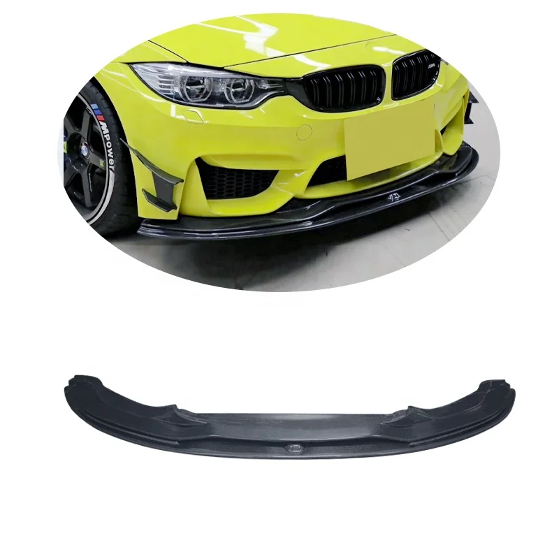 thumbnail image 2 of Carbon Fiber Style Front Bumper Side Splitters / Canards For BMW M3 F80 M4 F82 F83 (2PCS) 2 of 3