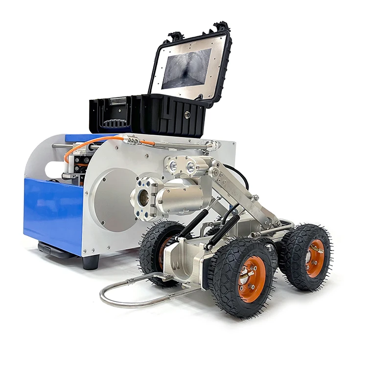 Factory Direct Sale Electric Lifting 60m CCTV Culvert Sewer Pipe Inspection Crawler Robot Camera Price