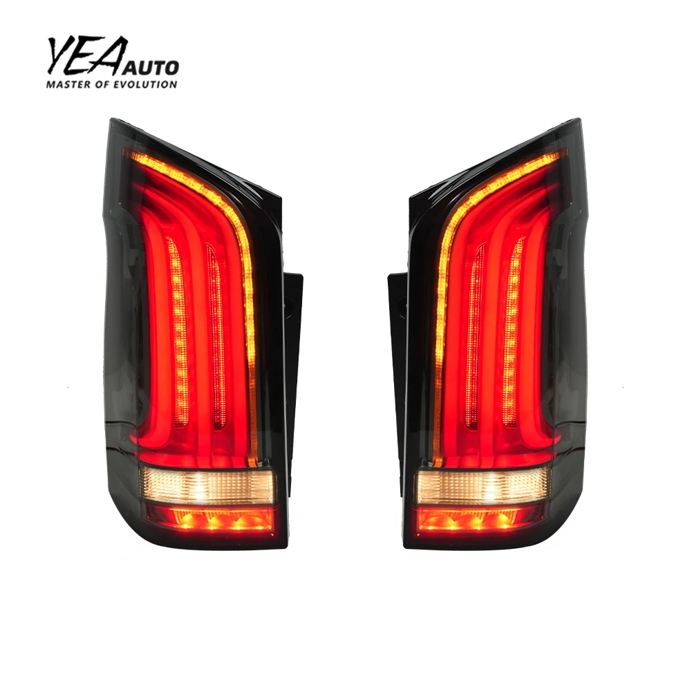 Светодиодные задние фары для Mercedes Benz Vito V250 V260 2016 - 2019 V Class W447 Черные задние фары Подключаемые