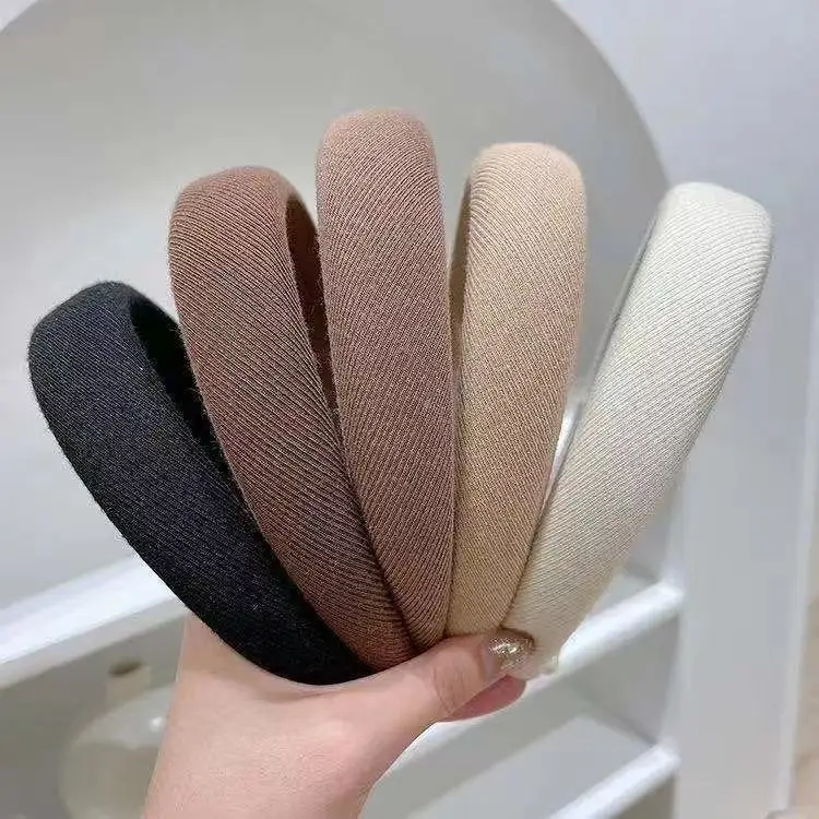 Вязаная лента для волос молочного кофе Корейская популярная простая