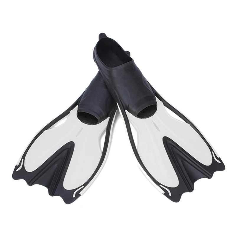ALOMA Professional full foot pocket medium long tpr silicone snorkel fins swimming flipper for adult