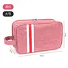 Large multi-layer toiletry bag in burgundy