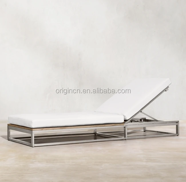 stainless steel chaise lounge outdoor