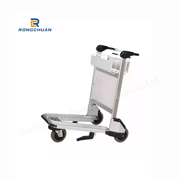 High Quality Braking System Customized Airport Luggage Trolley Standard 3 Wheel Airport Baggage Cart