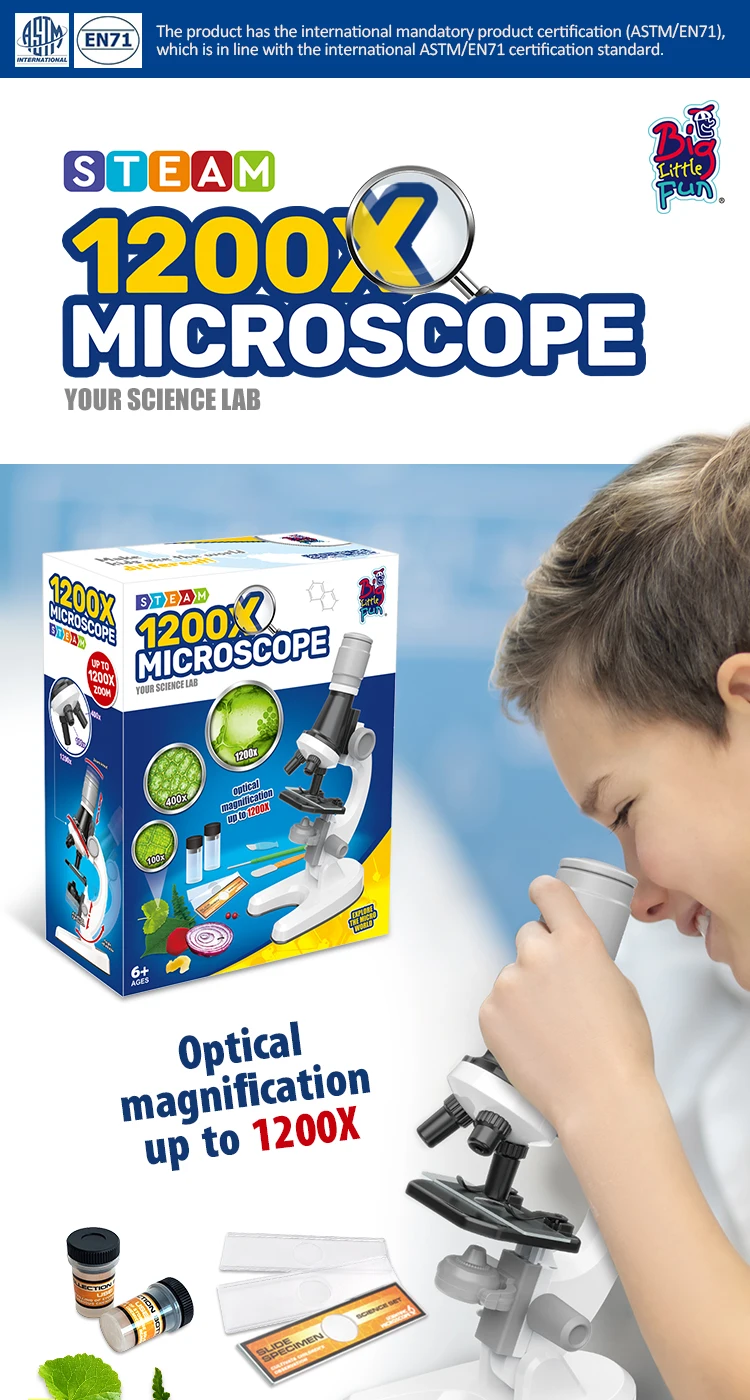 School Science Lab Kit Toys 1000x Kids Biological Educational Microscope Kit For Students Buy