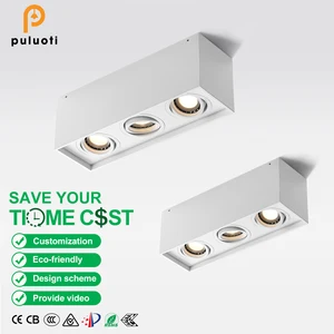 PULUOTI New Style 290*90mm Commercial Indoor Ceiling IP20 LED Spotlight 15W 24W 30W Surface Mounted Spot Light Down Light