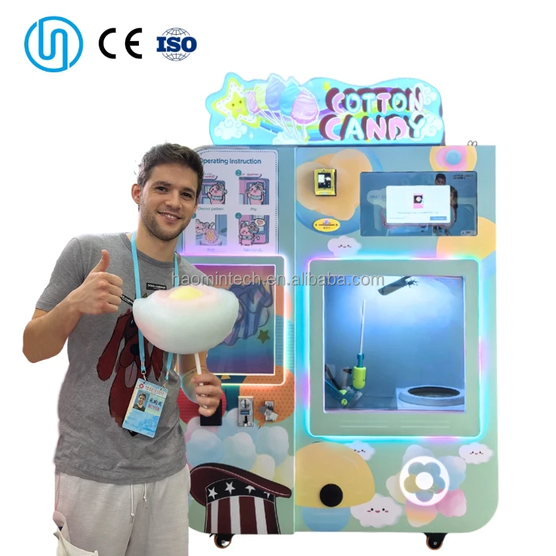 Intelligent Vending Automatic Floss Flower Machine Automatic Cotton Candy Machine Commercial Use