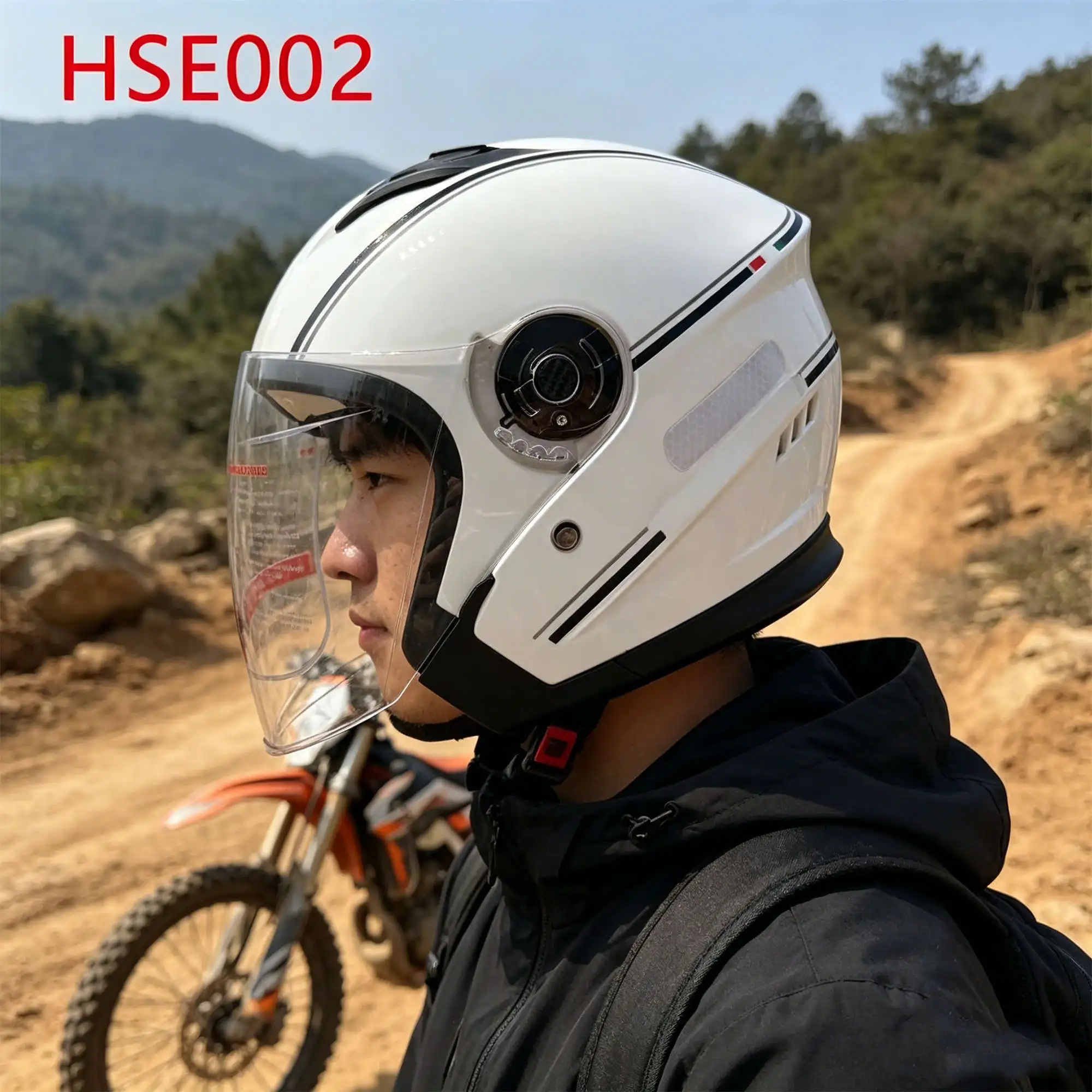 ZYF,Road Driving Wind Proof High-impact protection Motorcycle Helmet Longboarding Fall-resistant White Commute Helmet HSE002