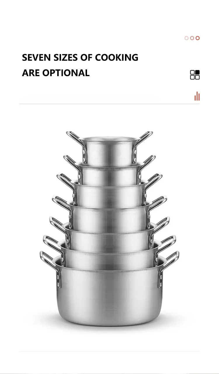 Sanding Aluminum Stock Pot,Household Commercial Aluminum Pot 7pcs Pot