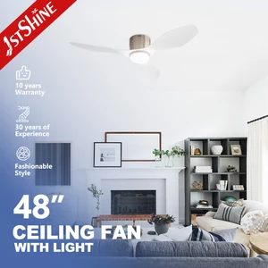 1stshine LED Ceiling Fan Flush Mounted 48 Inches 2in1 Lighting Optional OEM Ceiling Fan with Smart Control