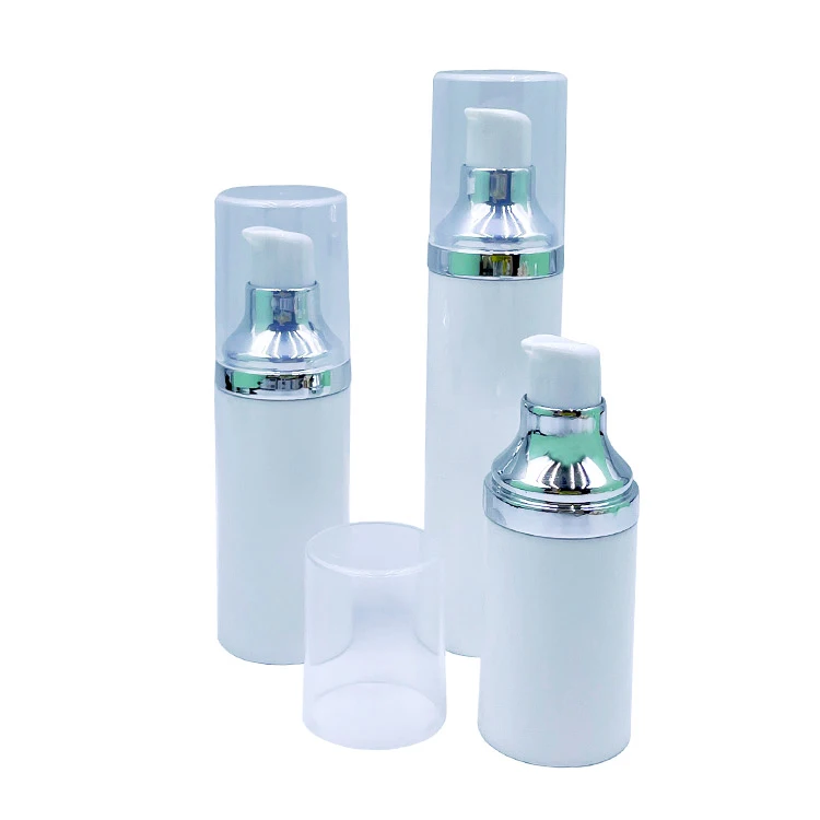 Silver Collar Airless Bottle Pump Dispenser 20ML 30ML 50ML