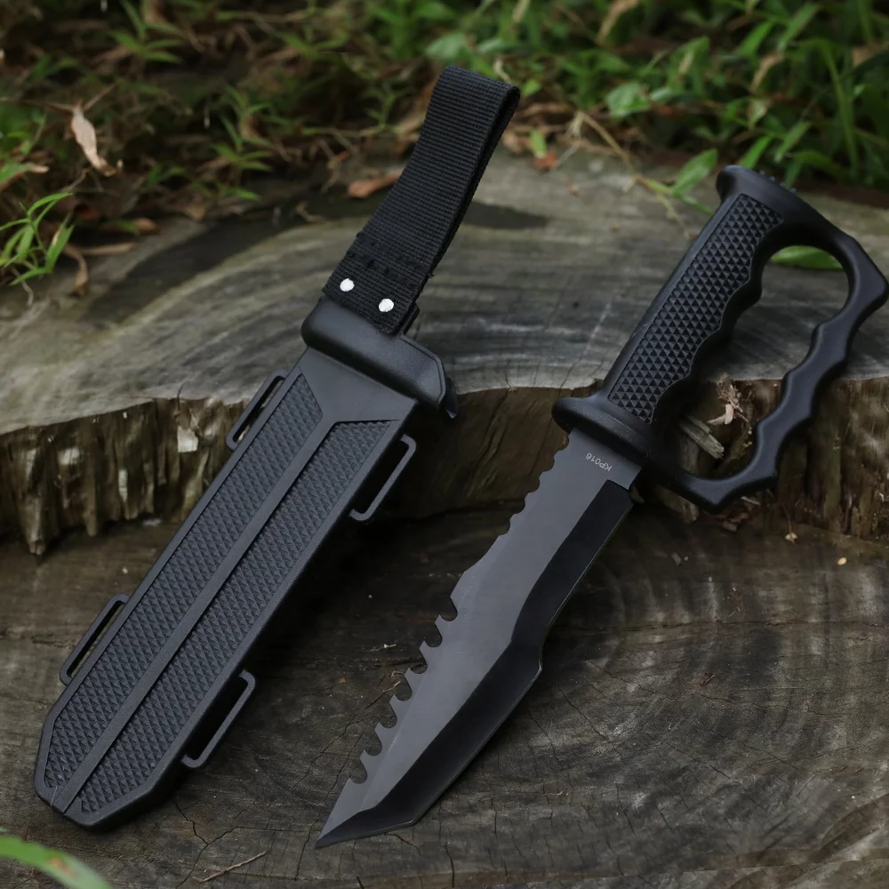
Пильный диск Machete с пластиковой ручкой, фиксированный лучший нож для охоты и кемпинга, нож для выживания 