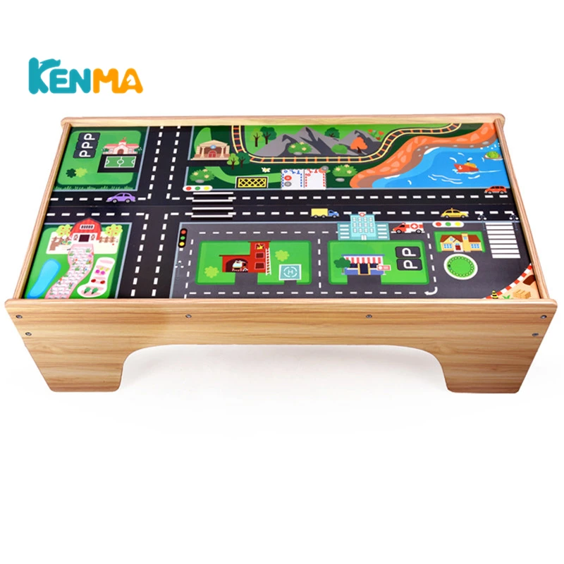 Поезд игрушки трек деревянный набор игрушечный Железнодорожный автомобиль