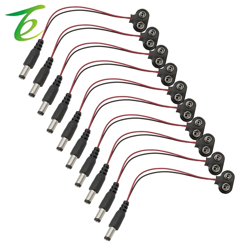 5 pcs Battery Power Cable Plug Clip 9V DC Barrel Jack Connector For Arduino