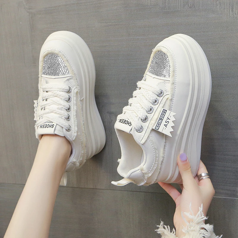 Zapatos de diamantes de estilo deportivo para mujer a la moda